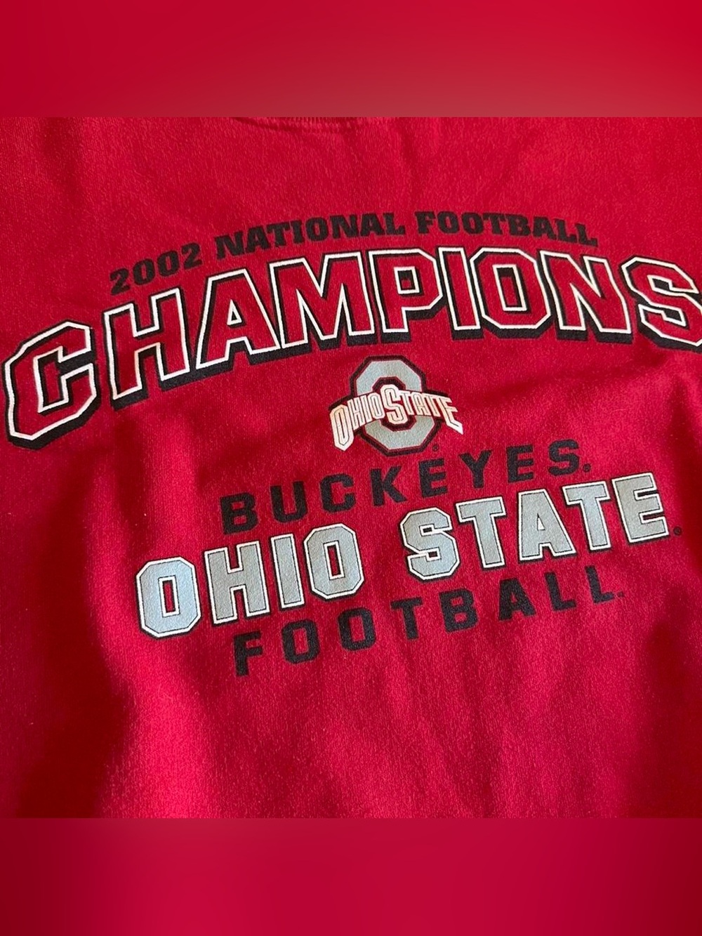 Vintage 2002 Ohio State Buckeyes National Champions Sweatshirt Men’s Large Red - Picture 4 of 7